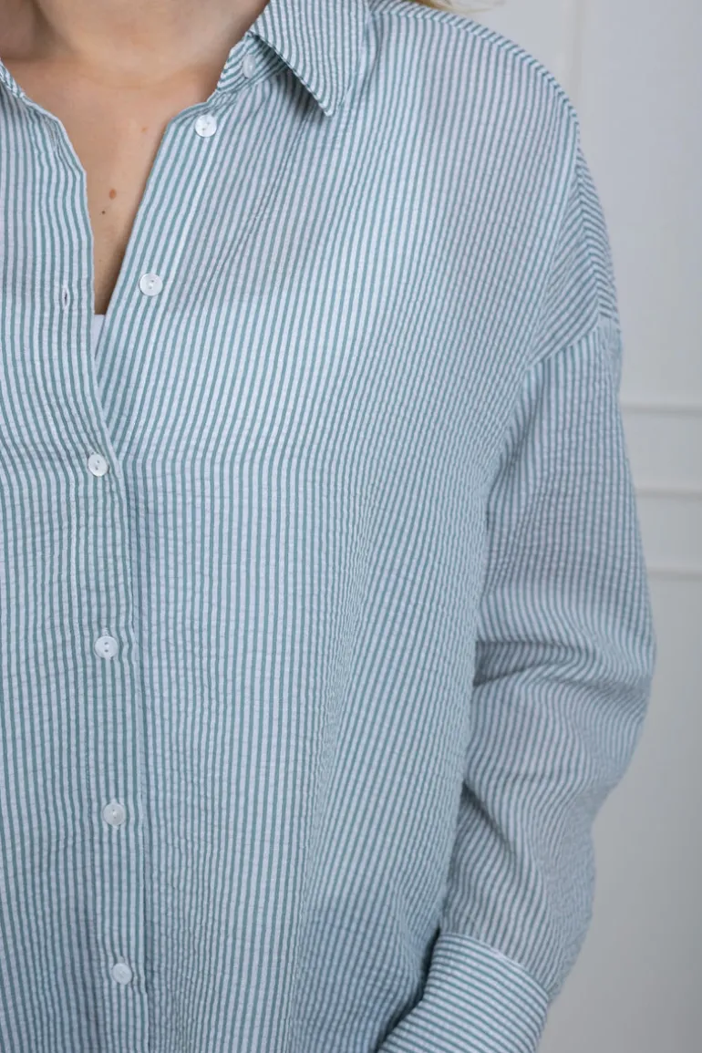 Sonja Shirt Green/White