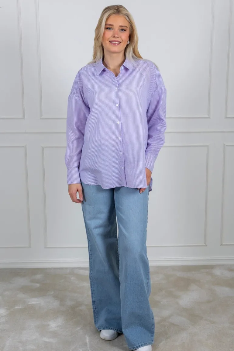 Sonja Shirt Purple/White