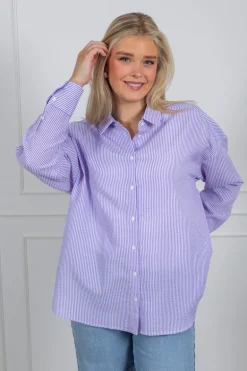 Sonja Shirt Purple/White