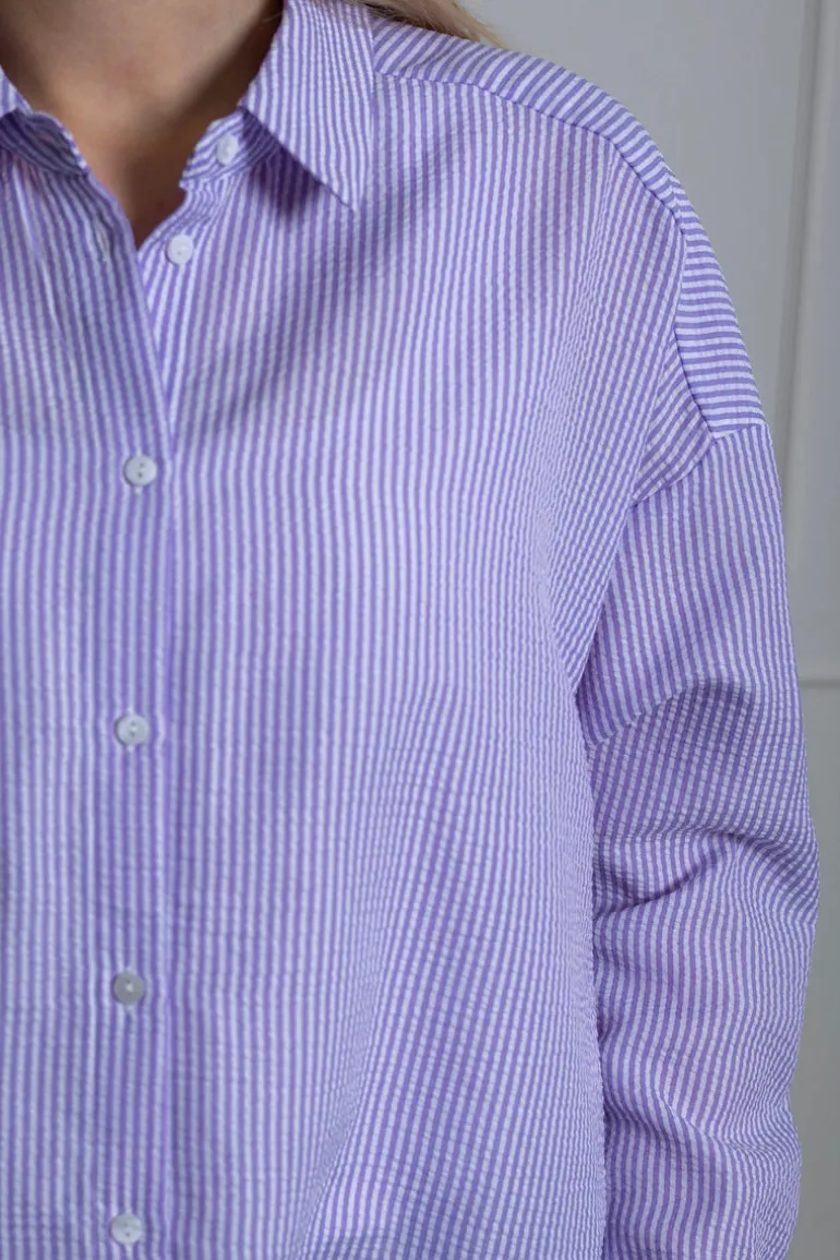 Sonja Shirt Purple/White