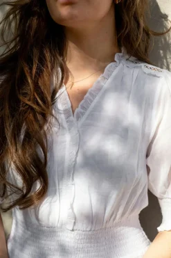 Sophie S Voile Dress White