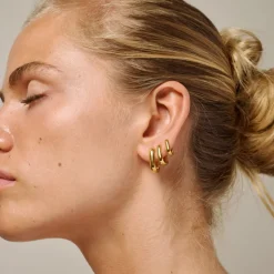 Square 12 Mm Earrings Gold