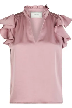Stella Heavy Sateen Blouse Evening Rose