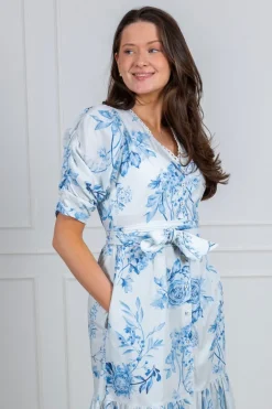 Sylvie Dress Blue Bloom
