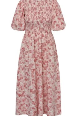 Tabita Dress Rose/White
