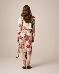 Tailored Satin Bermuda Night Bloom