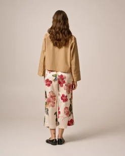 Tailored Satin Bermuda Night Bloom