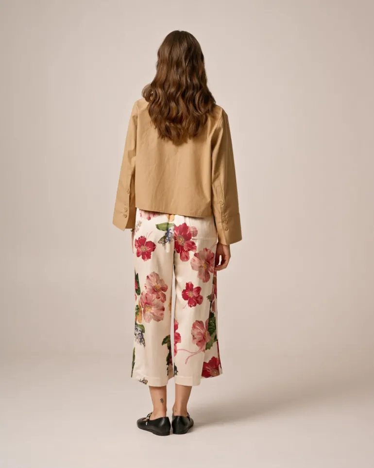 Tailored Satin Bermuda Night Bloom