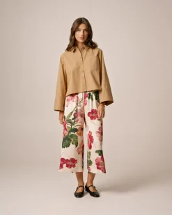 Tailored Satin Bermuda Night Bloom