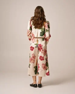 Tailored Satin Bermuda Night Bloom
