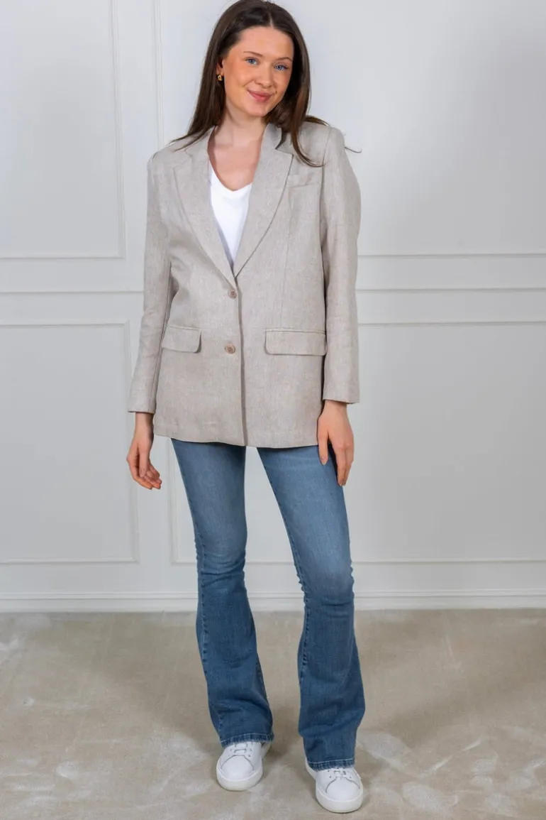 Tania-Rita Ls Relaxed Blazer Nomad Melange
