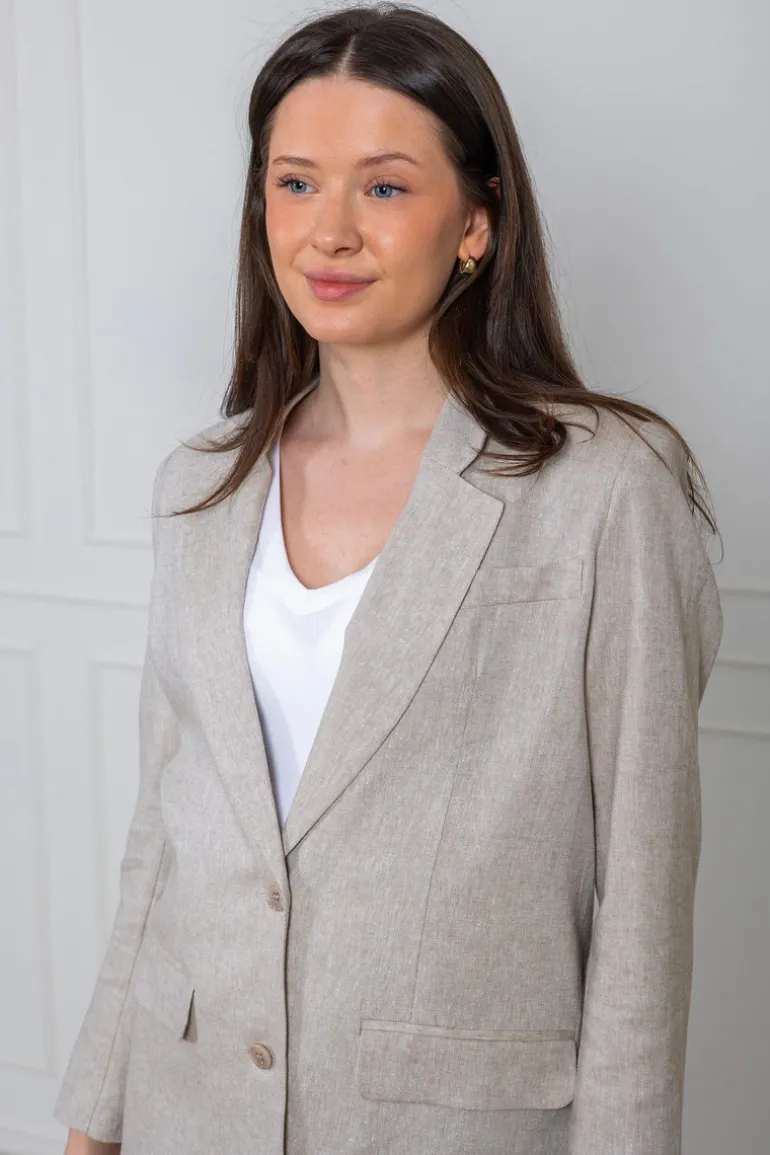 Tania-Rita Ls Relaxed Blazer Nomad Melange
