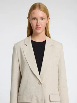 Tania-Rita Ls Relaxed Blazer Nomad Melange