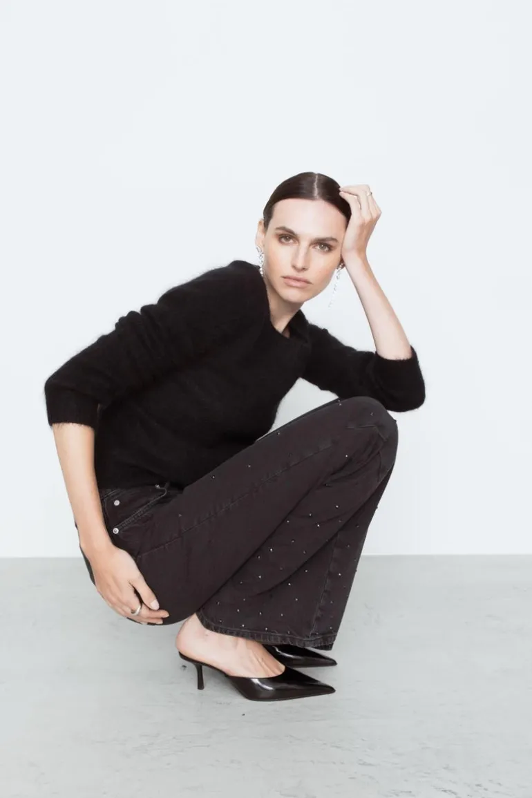 Taylor Embellished Washed Black