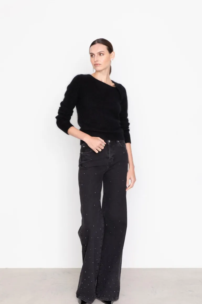 Taylor Embellished Washed Black