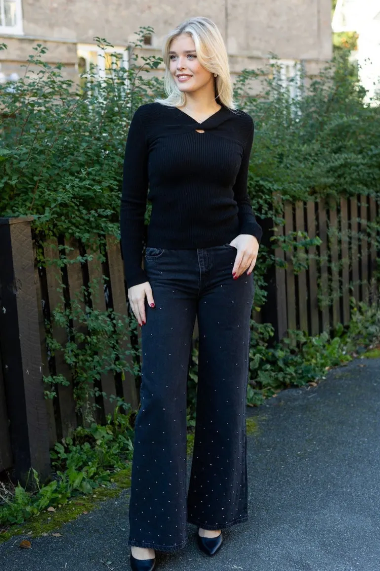 Taylor Embellished Washed Black