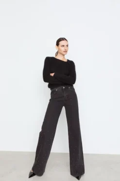 Taylor Embellished Washed Black