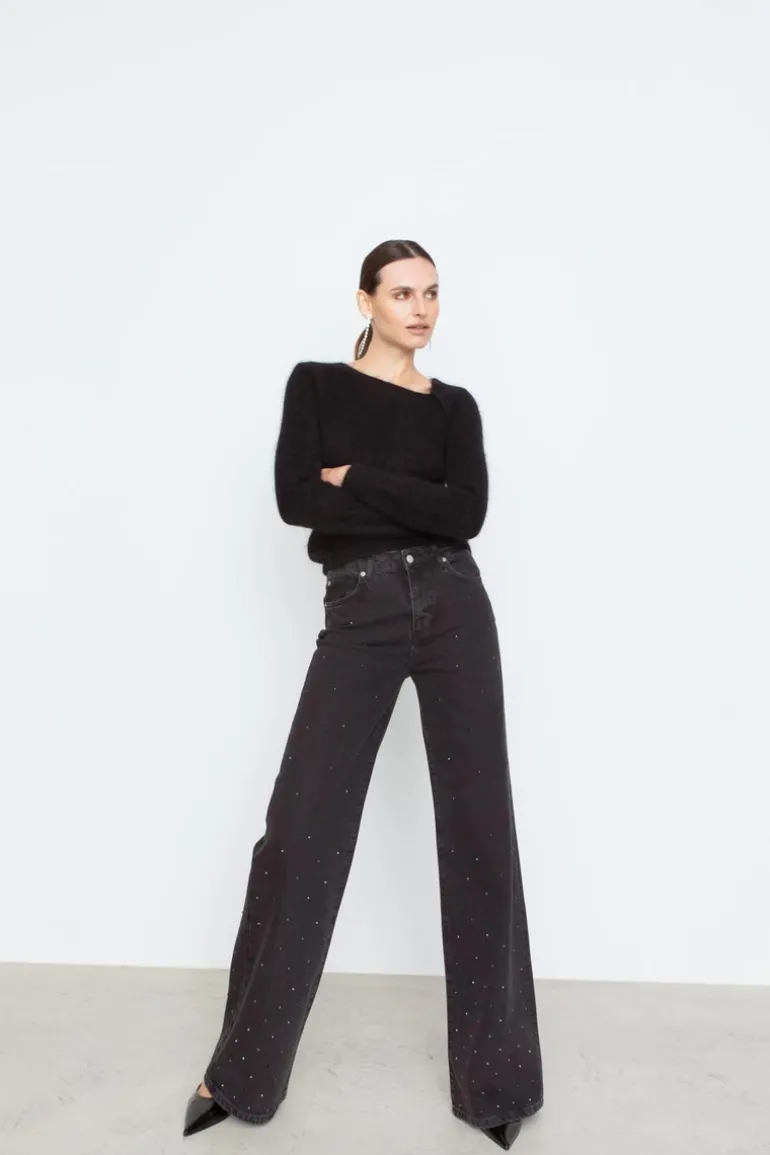 Taylor Embellished Washed Black