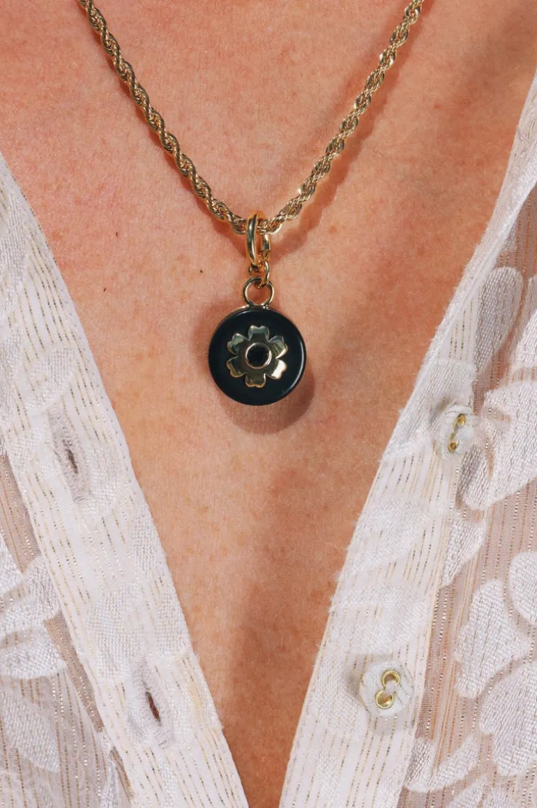 The Black Flower Charm