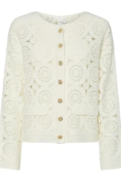 Trivo Ls Crochet Cardigan Birch