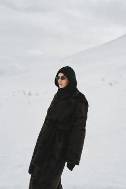 Vaujany Faux Fur Maxi Coat Rich Brown