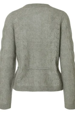 Vera Ls Knit Belt Cardigan Vetiver