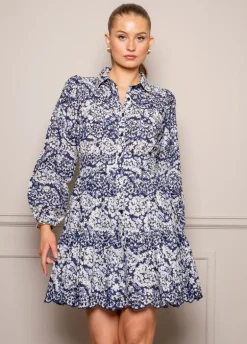 Vicky Dress Blue Flower