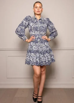 Vicky Dress Blue Flower