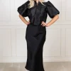 Vicky Heavy Sateen Skirt Black