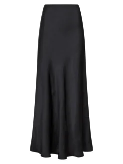 Vicky Heavy Sateen Skirt Black