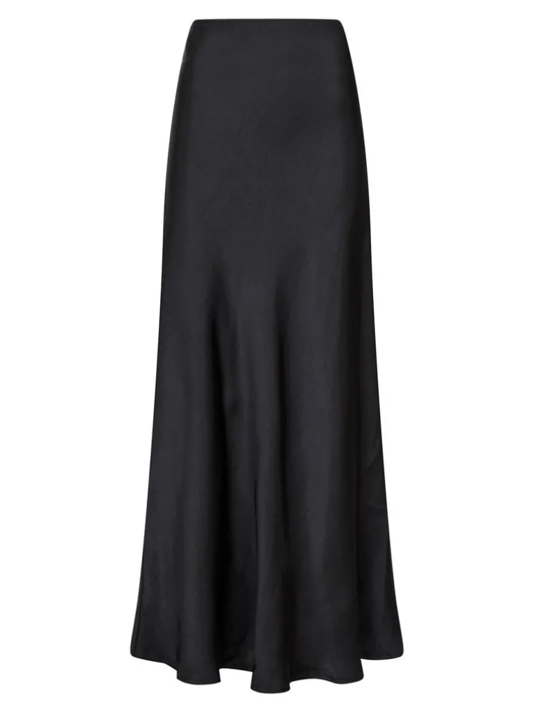 Vicky Heavy Sateen Skirt Black