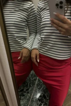 Vicky Heavy Sateen Skirt Red