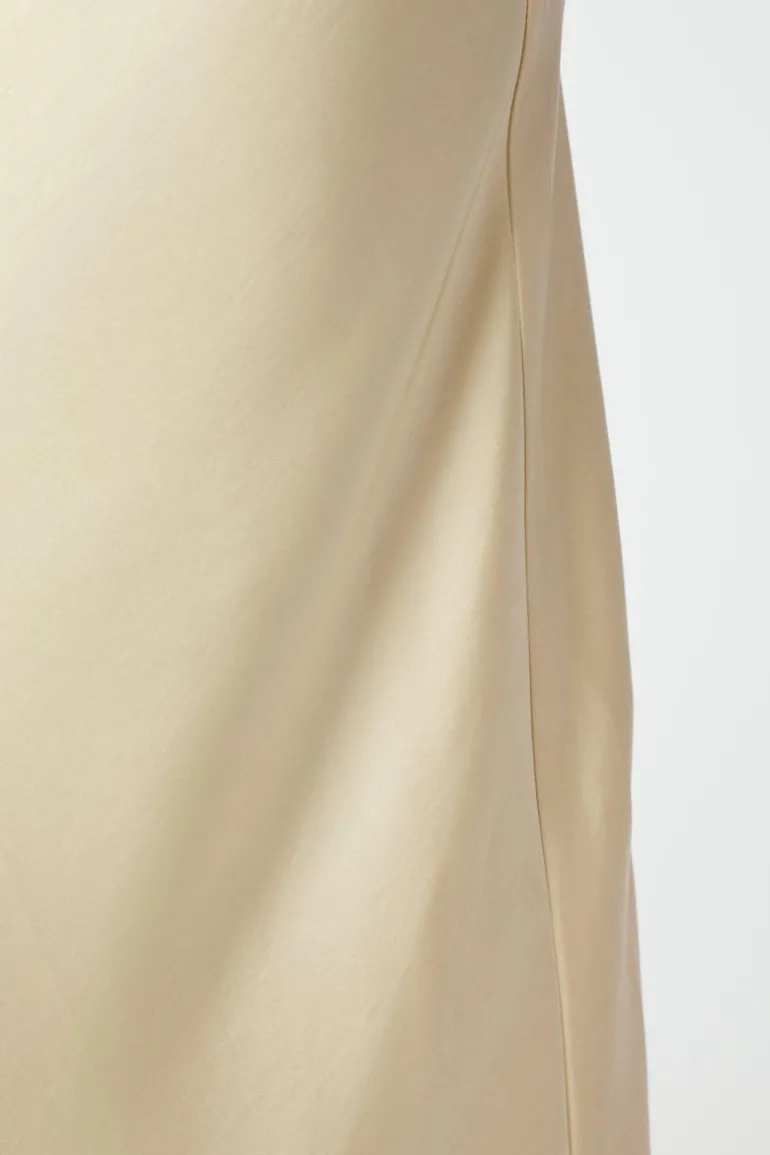Vicky Heavy Sateen Skirt Light Yellow