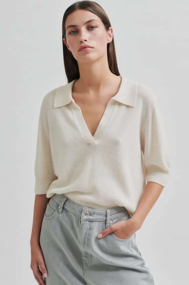Vilena Knit Ss White Alyssum