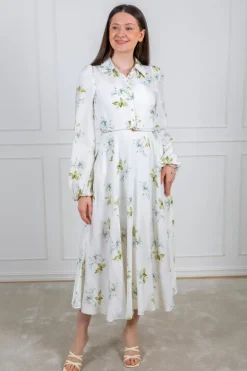 Viscose Shirt Dress Tea Garden