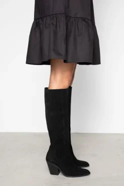 Wilma Knee Boot Black Suede