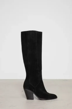 Wilma Knee Boot Black Suede