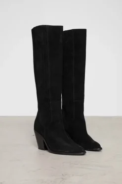 Wilma Knee Boot Black Suede