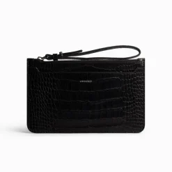 Wrist Wallet Croco Black