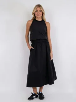 Yara Poplin Skirt Black