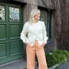 Yasbuca Hmw Bouclé Pant Birch Mock Orange And Potpourri