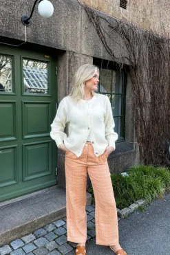 Yasbuca Hmw Bouclé Pant Birch Mock Orange And Potpourri