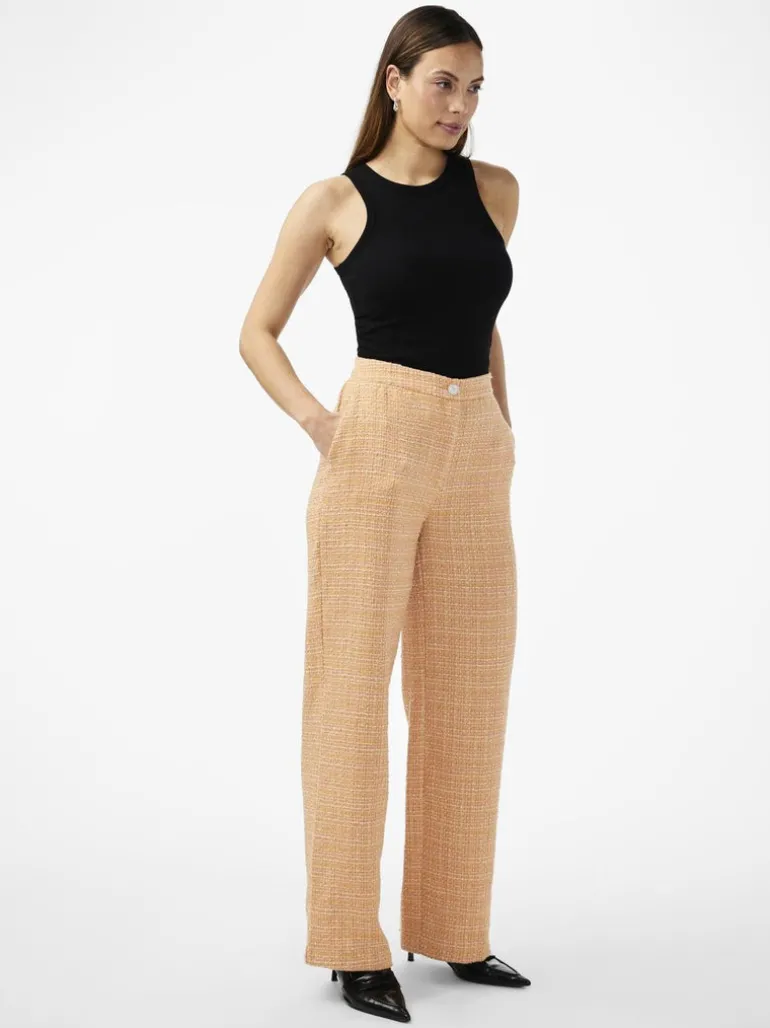 Yasbuca Hmw Bouclé Pant Birch Mock Orange And Potpourri