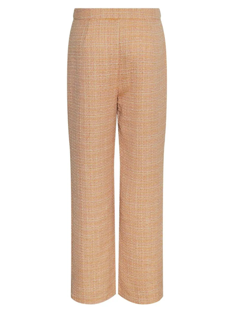 Yasbuca Hmw Bouclé Pant Birch Mock Orange And Potpourri