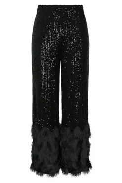 Yasflow Sequin Hw Wide Pants Black