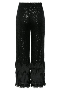 Yasflow Sequin Hw Wide Pants Black