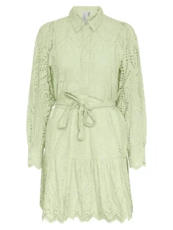 Yasholi Ls Belt Dress Quiet Green
