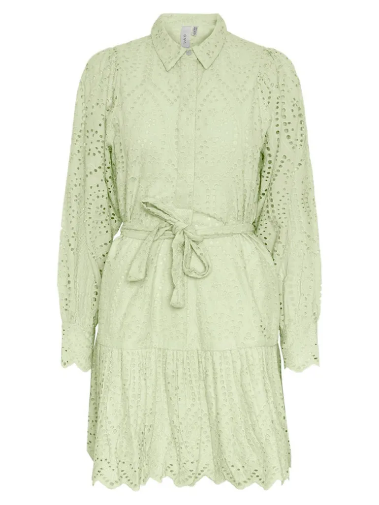 Yasholi Ls Belt Dress Quiet Green