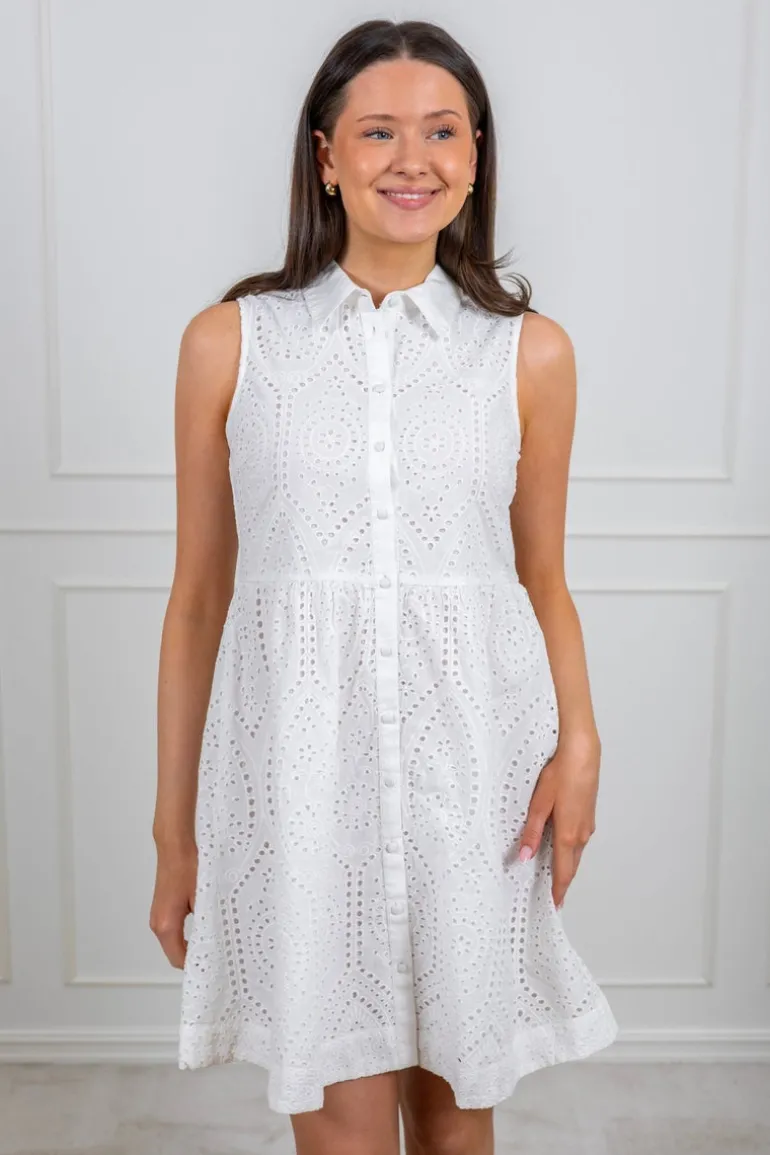 Yasholi Sl Shirt Dress Star White