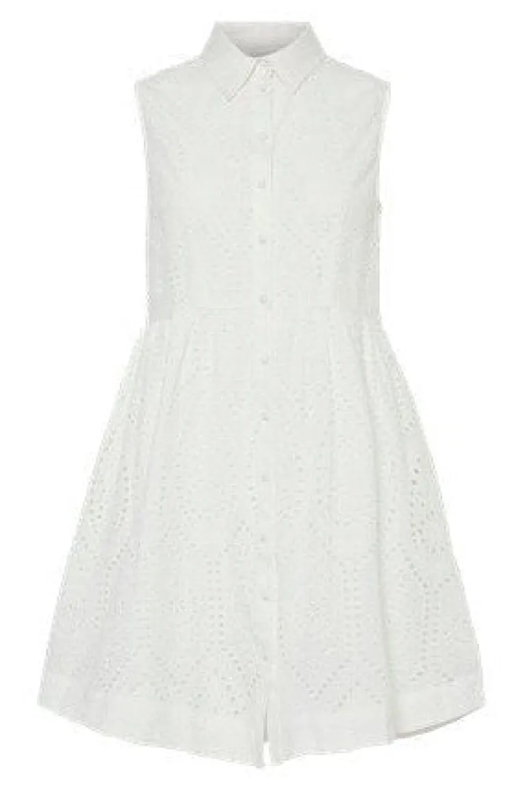 Yasholi Sl Shirt Dress Star White